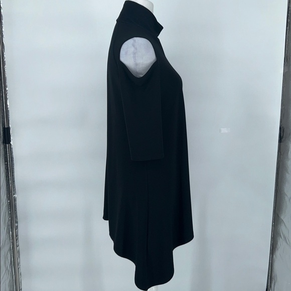 Joseph Ribkoff Black Cold Shoulder Mock, Neck Tunic,Size 8 - Picture 3 of 10